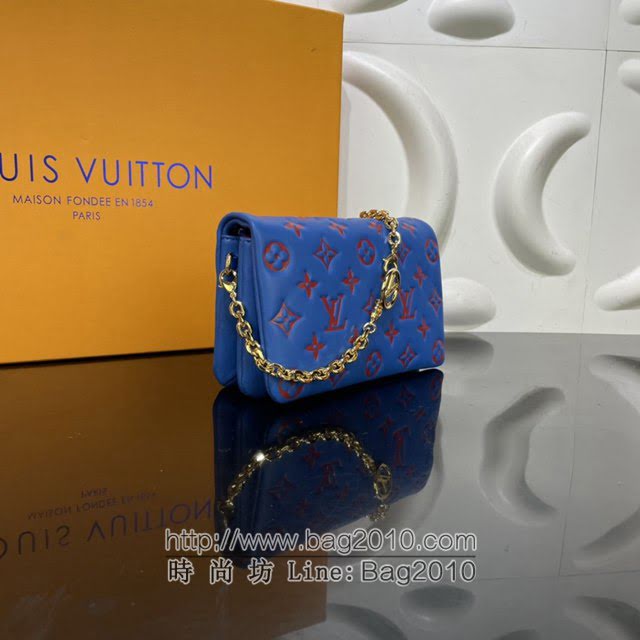 Louis Vuitton新款女包 M80742 路易威登Pochette Coussin链条包 Monogram压纹绵羊皮LV小挎包  ydh4170